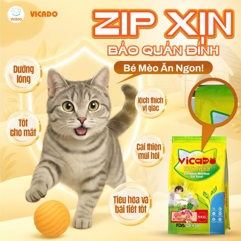 Thức ăn hạt cao cấp Vicado 5kg