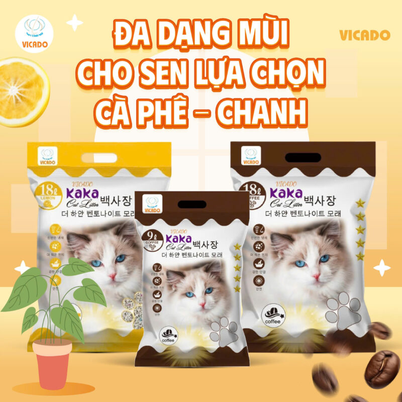 Cát vệ sinh Kaka mùi cafe 9L