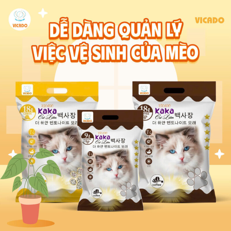 Cát vệ sinh Kaka mùi chanh 9L