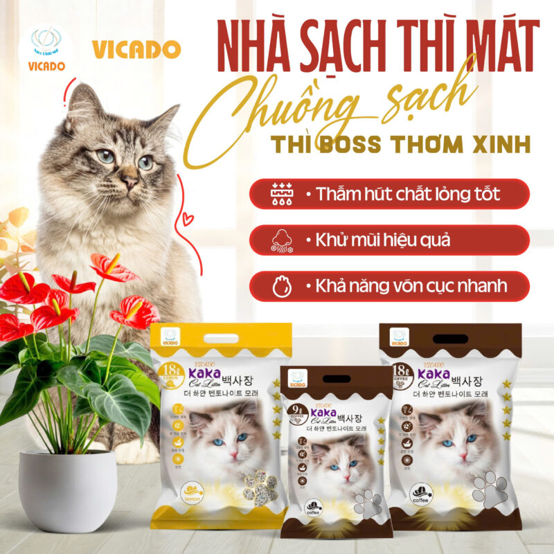 Cát vệ sinh Kaka mùi chanh 9L