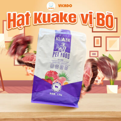 Thức ăn hạt cao cấp Kuake vị bò 1.5kg