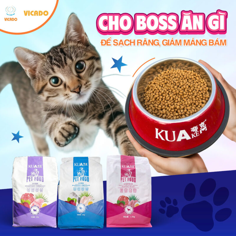 Thức ăn hạt cao cấp Kuake vị bò 1.5kg