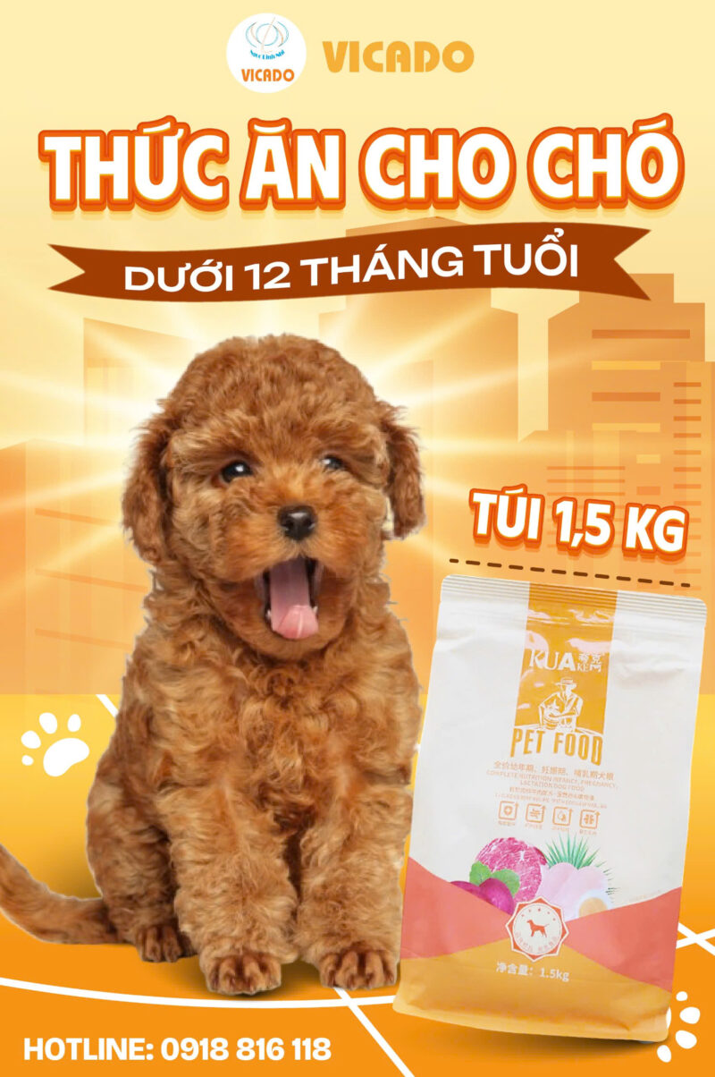 Thức ăn cho chó dưới 12 tháng tuổi 1.5kg