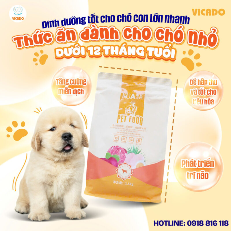 Thức ăn cho chó dưới 12 tháng tuổi 1.5kg