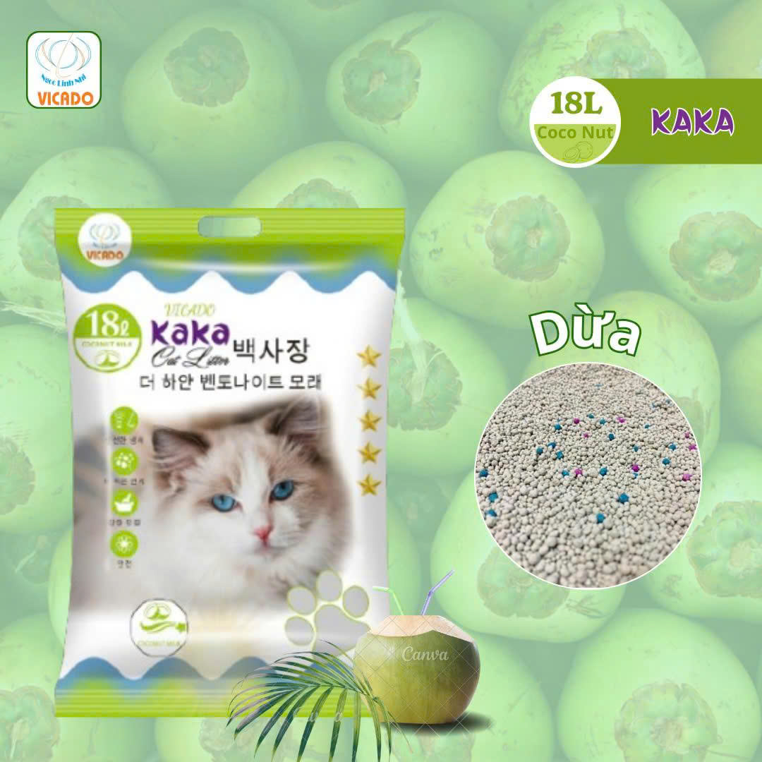 Cát vệ sinh Kaka mùi dừa 18L