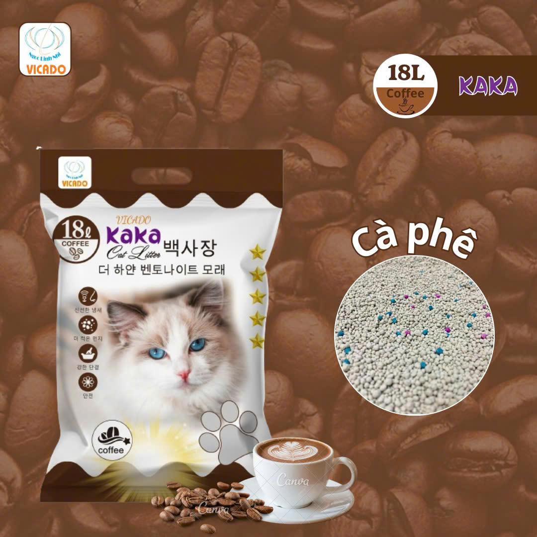 Cát vệ sinh Kaka mùi cafe 18L Cát vệ sinh Kaka mùi cafe 18L