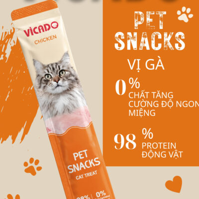 VICADO CHICKEN PET SNACKS CAT TREAT ( Súp thưởng vị Gà )
