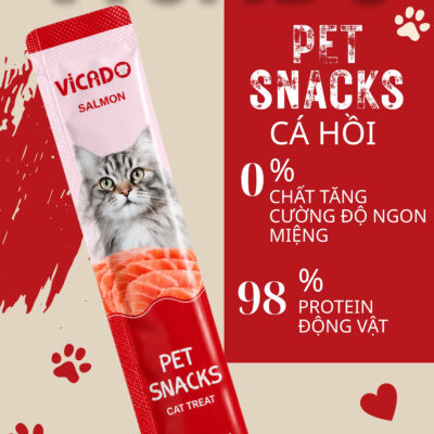 VICADO SALMON Pet Snack Cat Treat ( Súp thưởng vị Cá Hồi )